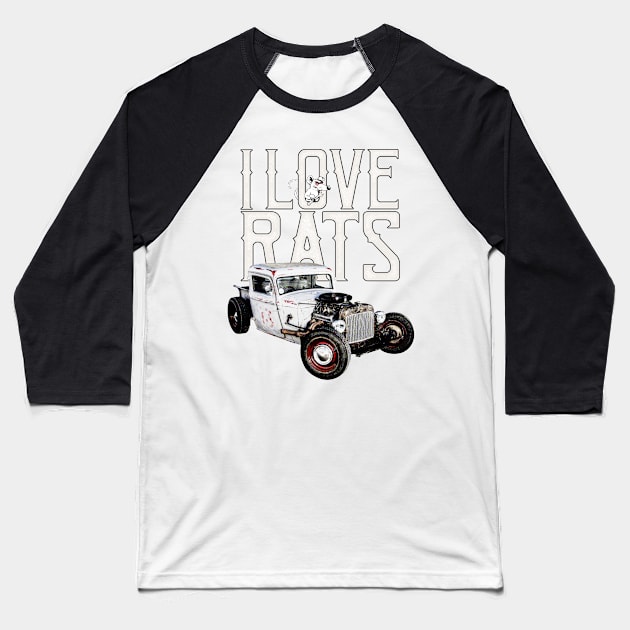 Auto Series I Love Rats Baseball T-Shirt by allovervintage